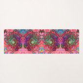 Wasserfarbenroter Groovy Abstrakt Retro Liquid Swi Yogamatte (Rückseite (Horizontal))