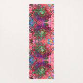 Wasserfarbenroter Groovy Abstrakt Retro Liquid Swi Yogamatte (Rückseite)