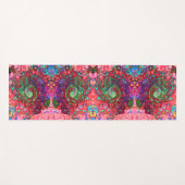 Wasserfarbenroter Groovy Abstrakt Retro Liquid Swi Yogamatte (Vorderseite (Horizontal))