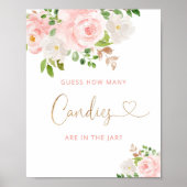 Wasserfarbenrötung erraten, wie viele Bonbons Poster (Vorne)