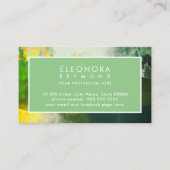Wasserfarbensage grönes Ombre Elegant Visitenkarte (Vorderseite)