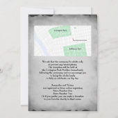 Wasserfarbenschädel Gerahmt Goth Wedding Einladung (Rückseite)