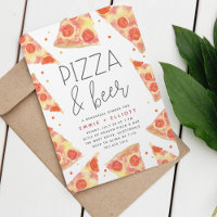 Wasserfarbenscheibe | Pizza & Bier Probe Dinner