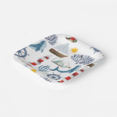 Wasserfarbenschiff, Sailor Whale Sea Babydusche Pappteller (Gewinkelt)