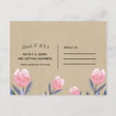 Wasserfarbenschildkröten Save the Date Peach Sprin Ankündigungspostkarte (Rückseite)