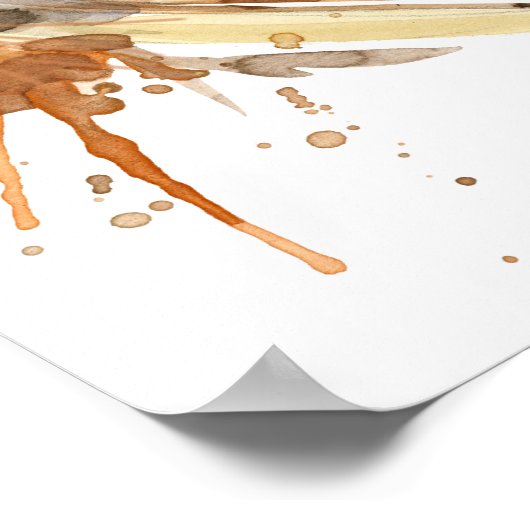 Wasserfarbenschleife Poster (Ecke)