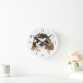 Wasserfarbenschleife Runde Wanduhr (Zuhause)