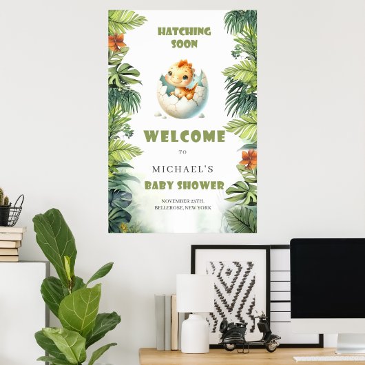 Wasserfarbenschlüpfen bald Kindergastzeichen Poster (Heimbüro)