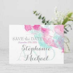 Wasserfarbenschmetterling Cranberry Mint SavetheDa Save The Date