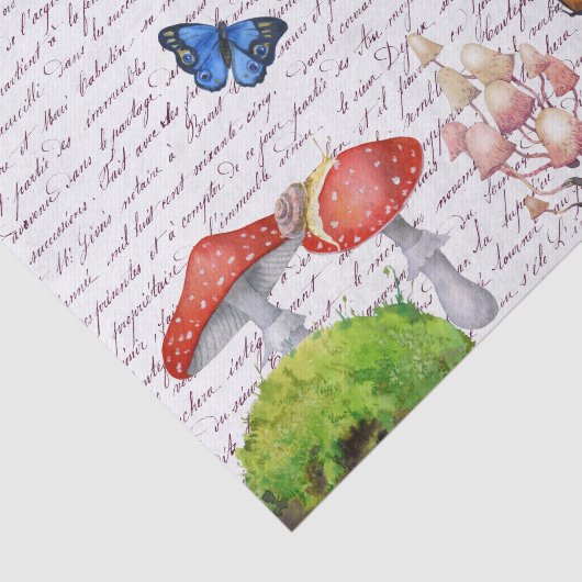 Wasserfarbenschmetterling-Decoute-Pilz Seidenpapier (Ausschnitt)