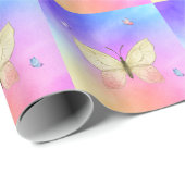 Wasserfarbenschmetterling Geschenkpapier (Rolleneckpunkt)