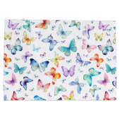 Wasserfarbenschmetterling Große Geschenktasche Geschenktüte (Rückseite)