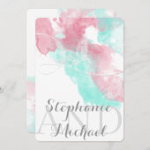 Wasserfarbenschmetterling-Hochzeit Einladung (Vorne/Hinten)