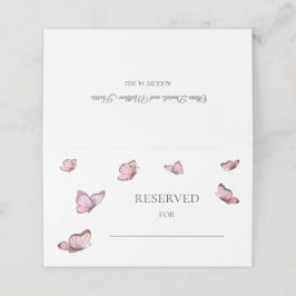 Wasserfarbenschmetterling. Hochzeitreservierte Pla Platzkarte