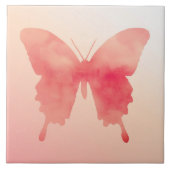 Wasserfarbenschmetterling - Korallen und Pfirsich Fliese (Vorderseite)