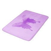 Wasserfarbenschmetterling - Lavendel und Violett Badematte (Schrägansicht)