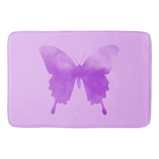 Wasserfarbenschmetterling - Lavendel und Violett Badematte (Vorderseite)