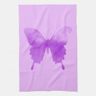 Wasserfarbenschmetterling - Lavendel und Violett Geschirrtuch