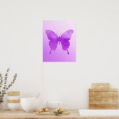 Wasserfarbenschmetterling - Lavendel und Violett Poster (Küche)