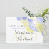 Wasserfarbenschmetterling Periwinkle Lemon Savethe Save The Date (Stehend Vorderseite)