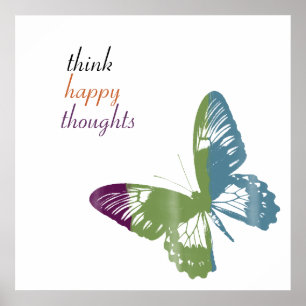 Wasserfarbenschmetterling Poster