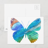 Wasserfarbenschmetterling Postkarte (Vorne/Hinten)