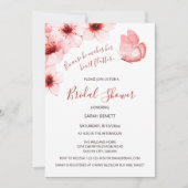 Wasserfarbenschmetterling | QR-Brautparty Einladung (Vorderseite)