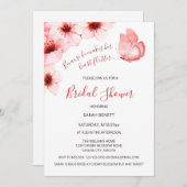 Wasserfarbenschmetterling | QR-Brautparty Einladung (Vorne/Hinten)