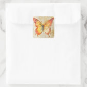 Wasserfarbenschmetterling Quadratischer Aufkleber (Tasche)