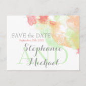 Wasserfarbenschmetterling Regenbogen Sherbet Savet Ankündigungspostkarte (Vorderseite)