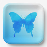 Wasserfarbenschmetterling - Schatten von Sky Blue