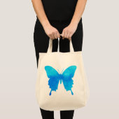 Wasserfarbenschmetterling - Schatten von Sky Blue Tragetasche (Vorderseite (Produkt))