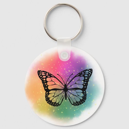Wasserfarbenschmetterling Schlüsselanhänger (Vorderseite)