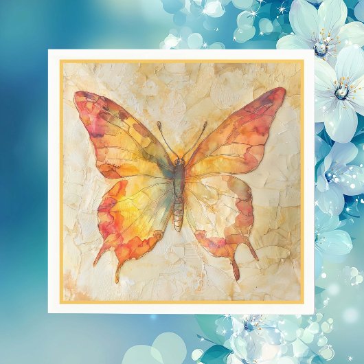 Wasserfarbenschmetterling Serviette