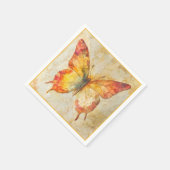 Wasserfarbenschmetterling Serviette (Ecke)