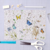Wasserfarbenschmetterling Wilde Blume Decoupage Seidenpapier (Handwerk)