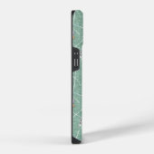 Wasserfarbenschmetterlinge auf Minzgrün iPhone Hülle (Rechte Seite)