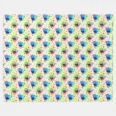 Wasserfarbenschmetterlinge Fleece Blanket (Vorderseite (Horizontal))