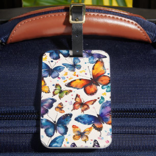 Wasserfarbenschmetterlinge Gepäckanhänger