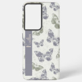 Wasserfarbenschmetterlinge in Mauve & Sage Samsung Galaxy Hülle (Rückseite)