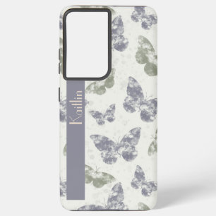 Wasserfarbenschmetterlinge in Mauve & Sage Samsung Galaxy Hülle