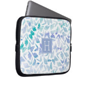 Wasserfarbenschmetterlinge Mit Monogramm Laptopschutzhülle (Vorne Rechts)