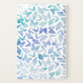 Wasserfarbenschmetterlinge Mit Monogramm Notizblock (Rückseite)