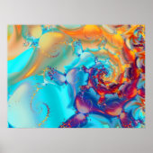 Wasserfarbenschmetterlinge Poster (Vorne)