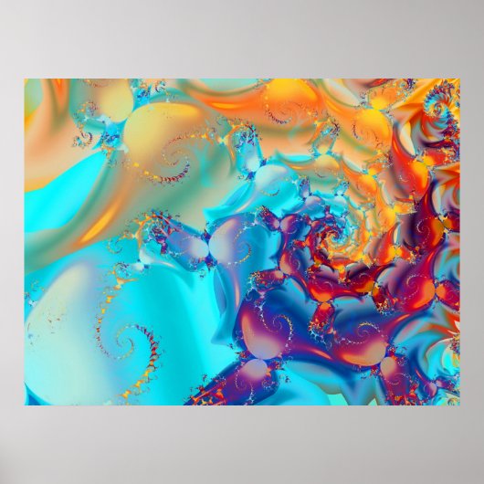 Wasserfarbenschmetterlinge Poster (Vorne)