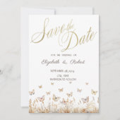 Wasserfarbenschmetterlinge Save the Date (Vorderseite)