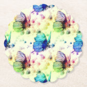 Wasserfarbenschmetterlinge Untersetzer (Vorderseite)