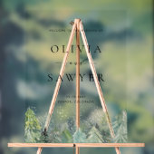 Wasserfarbenschnee Evergreen Forest Winter Wedding Acrylschild (Neutral)