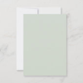 Wasserfarbenschnee Evergreen Forest Winter Wedding RSVP Karte (Rückseite)