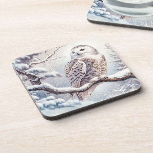 Wasserfarbenschneeauge Getränkeuntersetzer (Linke Seite)